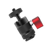 Camera Tripod Adapter With Full Rotation For Various Action Cameras Fill Light Mount Secure 1/4" Mount Aluminum Black