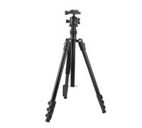 Camera Tripod, Aluminum Professional Adjustable Camera Mount Tripod Stand with Phone Clamp, 360 Degree Ball Head, Lightweight Portable Travel Tripod for Live Streaming, Selfies