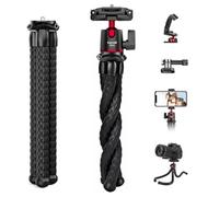 Camera Tripod,Famall Flexible Tripod for Phone with Cold Shoe Phone Mount for iPhone Canon Nikon Sony Cameras