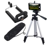Camera Tripod Universal 1/4" inch Phone Holder Adjustable Height 35-102cm Sturdy