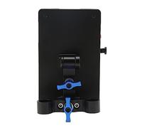 Camera V Mount Battery Plate Power Supply with Rod Clamp, Two Way Interface