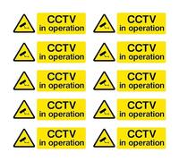 Camera Warning Signs | Outdoor Security Signs | 10 Heavy Duty Property Stickers | For Office Home Indoor Outdoor Driveway Commercial