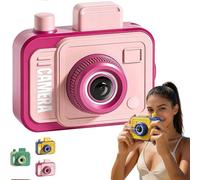 Camera Water Squirt Gun, Prank Camera Water Gun, Double-Sided Spray Water Blaster, Compact Squirt Gun for Kids Adults, Fun Prank Toy for Summer Pool Beach Backyard Water Play Games (Pink)