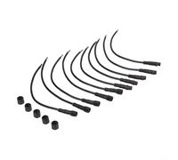 Camera Waterproof 2/3pin 22awg Wire Connector ， for Led Light Bar and Surveillance Ip65 5 Pairs Black/white(black-2pin)