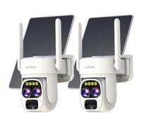 Cameras for Home Security Wireless Outdoor Solar,Alexa Security Camera Outside,360 PTZ Outside WiFi Camera Dual Lens 10x Zoom,Night Vision,2K,Water Proof, No Month Fee