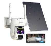 Cameras for Home Security Wireless Outdoor Solar,Alexa Security Camera Outside,360 PTZ Outside WiFi Camera Dual Lens 10x Zoom,Night Vision,2K,Water Proof