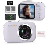 Cameras for Photography,5K UHD Point and Shoot Cameras for Vlogging,80MP Compact Vlogging Camera for YouTube,Travel Camera with 32GB TF Card,Photography Camera for Beginners Teen -Purple