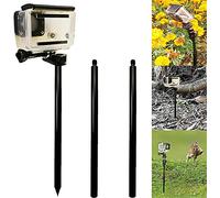 Cameras Ground Spike Stick Mount | Adjustable Length | Adjustable Tilt 1/4-20 Ball Head for Gopro, Trail Cameras , Perfect for the beach, woods, ski slopes, Ideal for downhill mountain biking, fishing