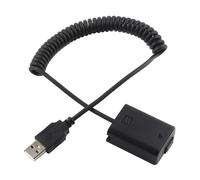 Cameras Power Supply Dummy Battery, NP-FW50 Converter AC Coupler Charger Kit for Sony A7 A7R2 A6500 A6400 Power Bank, with USB Cable
