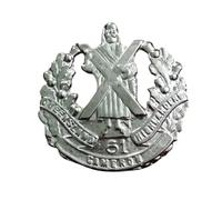Cameron 61st Highlanders Cap Badge - Chrome Scottish Military Hat Badge for Glengarry & Balmoral Highland Dress
