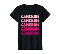 Cameron First Name Minimalist Design Value Graphic T-Shirt, Women, Black, M