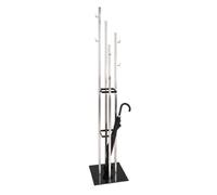 cameron metal coat stand with black high gloss glass base