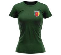 Cameroon Badge Womens T Shirt Football African Nation Supporters Soccer Ladies Tee, M, Bottle