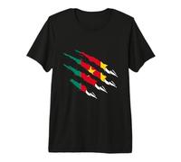 Cameroon Claw Vintage Cameroonian Roots Cameroonian Flag Premium T-Shirt