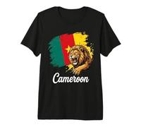 Cameroon Lion Flag Roaring African Pride Premium T-Shirt