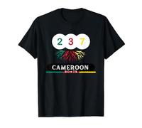 Cameroon Roots 237 Diaspora Pride Heritage Value Graphic T-Shirt, Men, Black, S