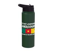 Cameroonian Flag Funny Cameroon Stainless Steel Insulated Water Bottle