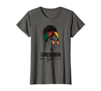 Cameroonian Girl Cameroon Flag Pride Woman Roots T-Shirt