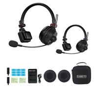 cametv Waero-PRO 1.9GHz Wireless Intercom Headset System Noise Cancellation A/B Group 1700ft(518m) Zero Latency Team Communication for Film Production TV Church Boating Drone (2-KIT)