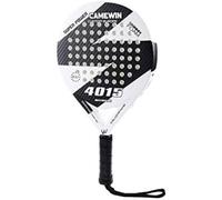 Camewin Padel Tennis Racket Carbon Fiber Diamond Shape with Bag Included - White and Black