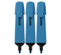 CAMHiLi Highlighter Pens, BLUE, Pack of 3, Chisel Tip (1-5.0mm), Fast-drying, Fluorescent Colour, Clear Marking, Ideal for School Office Home Use, iZOFAX