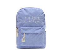 Camibear Personalized Corduroy Backpack for Women with Embroidery Name,Large College Backpacks, Lightweight Travel Backpacks (Blue)