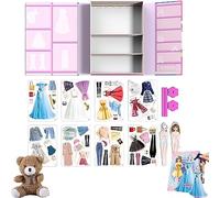 Camic Magnetic Dress Up Baby, Magnetic Paper Dolls for Girls Ages 4-7, Magnetic Dress Up Dolls for Girls, Magnet People Clothes Puzzles Game (1Set D)
