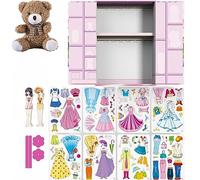 Camic Magnetic Dress Up Baby, Magnetic Paper Dolls for Girls Ages 4-7, Magnetic Dress Up Dolls for Girls, Magnet People Clothes Puzzles Game (1Set E)