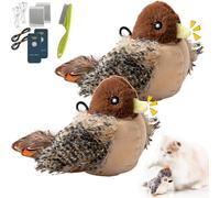 Camic Piper Tomi Cat Toy, Pipertomi Cat Toy, Flapping Bird Cat Toy, Chirping Bird Cat Toy Flapping Wings, Pawfectway Bite Buddy, Pipertomi Bird Cat Toy (2PCS-B)
