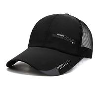CAMICALMI Baseball Cap for Men Sport Running Tennis Adjustable Breathable Outdoor Black