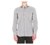 Camicia bacchettata in popeline stretch linea Milano, male, Barba, Casual Shirts, Multicolor, L, Shirts L