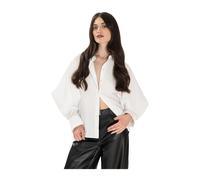 Camicia con maniche ampie con spacchi cotone - female - Erika Cavallini - Shirts - White - L - Blouses & Shirts L