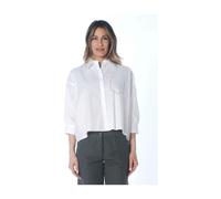 Camicia cropped con taschino ricamato M
