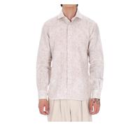 Camicia Dandylife floreale in lino-cotone - male - Barba - Casual Shirts - Beige - XL - Shirts XL