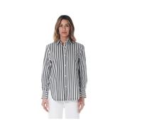 Camicia in cotone a fantasia rigata - female - Caliban - Shirts - Multicolor - M - Blouses & Shirts M