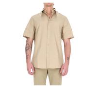 Camicia in popeline di cotone manica corta - male - A.P.C. - Short Sleeve Shirts - Beige - XL - Shirts XL