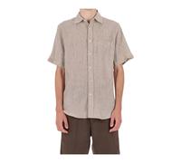 Camicia mezza manica in cotone-lino - male - Portuguese Flannel - Short Sleeve Shirts - Beige - M - Shirts M