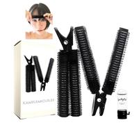 Camika Mirror, Hand Curling Curler, Easy Bangs, Cut Bangs, Curl Bangs, Magic Curler, Straight Brush (Black, Small 2)