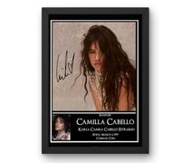 Camila Cabello Signed Autograph Print Poster Black Framed Mounted Wall Art (10x12) Actor Artwork for Home & Office Decor Gift