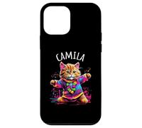 Camila Colorful Dancing Cat Design for Girls Name Camila Case for iPhone 12 mini