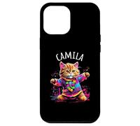 Camila Colorful Dancing Cat Design for Girls Name Camila Case for iPhone 12 Pro Max