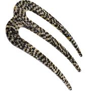 Camila Paris CP2975 French Twist Stick Clip Pins, Opera, Wavy Hair Pin 3-Prong Hair Fork for Girls Spiral Updo Bun Holder, Flexible Durable and Styling Hair Accessories for Women, Handmade in France