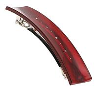 Camila Paris CP3190 French Hair Barrette Clip for Girls, Red, Rubberized Automatic Clasp Strong Hold Grip Hair Clips for Women, No Slip and Durable Styling Girls Hair Accessories, Made in France