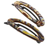 Camila Paris CP3367 French Hair Slides Clips for Women, Handmade, Onyx, Girls Side Slide-in Clip, Hair Accessories for Women. Strong Hold No Slip Grip Fashion Durable and Styling, Made in France