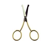 Camila Solingen CS06 3" Professional Hypoallergenic Gold Plated Rounded Safety Tip Scissors for Facial, Body & Nostril Hair. for Men Women & Kids. Made of Durable Stainless Steel in Solingen, Germany