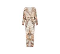 Camilla Aranjuez Animalia split front twist dress - Neutrals M-L-4XL