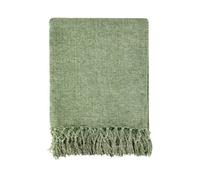 Camilla Collection Chenille Throw In Meadow Green