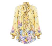 Camilla Darling Buds pussy-bow blouse - Yellow XS-S-M-L-XL-XXL