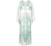 Camilla floral-print silk maxi dress - Green M-L-XL