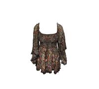 Camilla Preloved Shirred Bodice Mini Dress In Multicolor Silk Multi